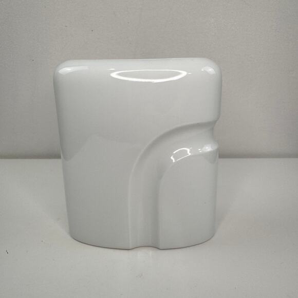 Hakusan Japan Pottery Vase White Ceramic MCM Modern Minimalist RARE - Picture 2 of 5